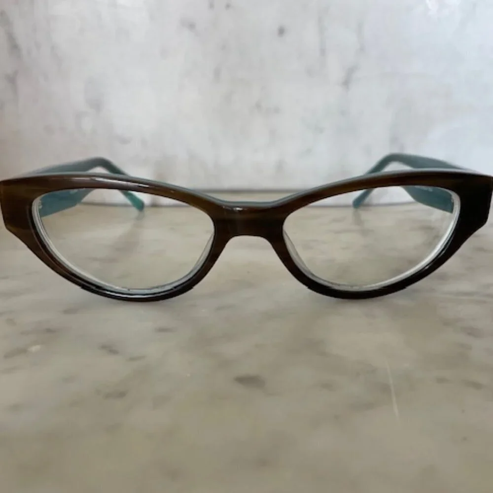 DOLABANY Lucille Glasses Brown Streak Teal 50/17/140